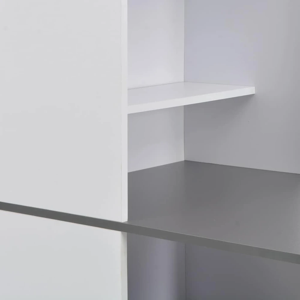 Baro stalas su spintele, baltas, 115x59x200cm