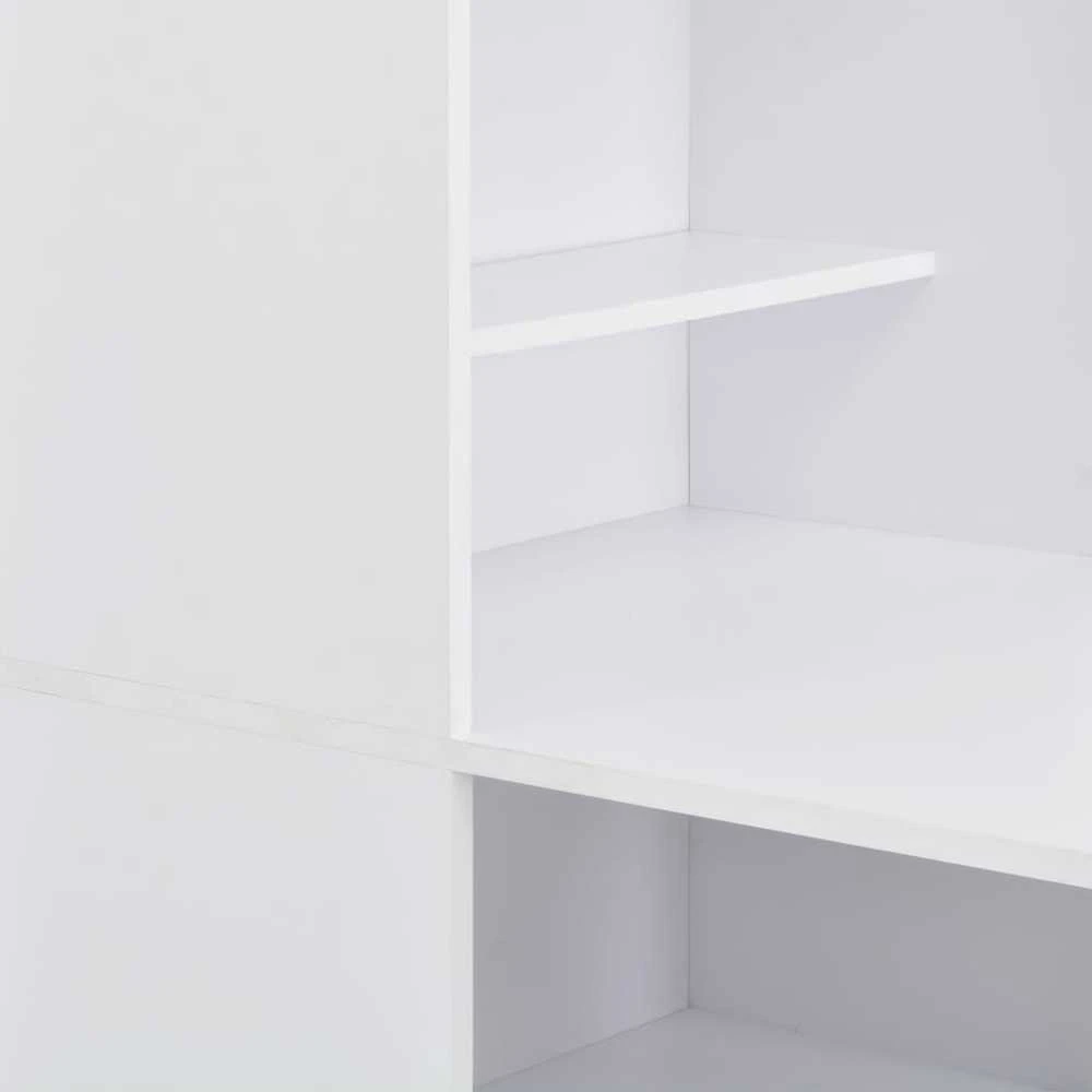 Baro stalas su spintele, baltas, 115x59x200cm