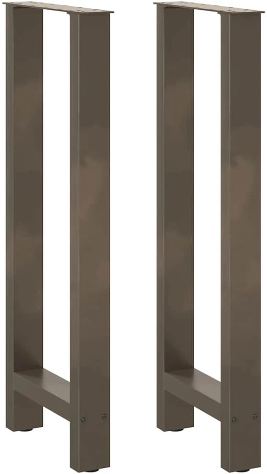 Baro stalo kojos, 2 vnt., 50x(100-101) cm, natūralus plienas