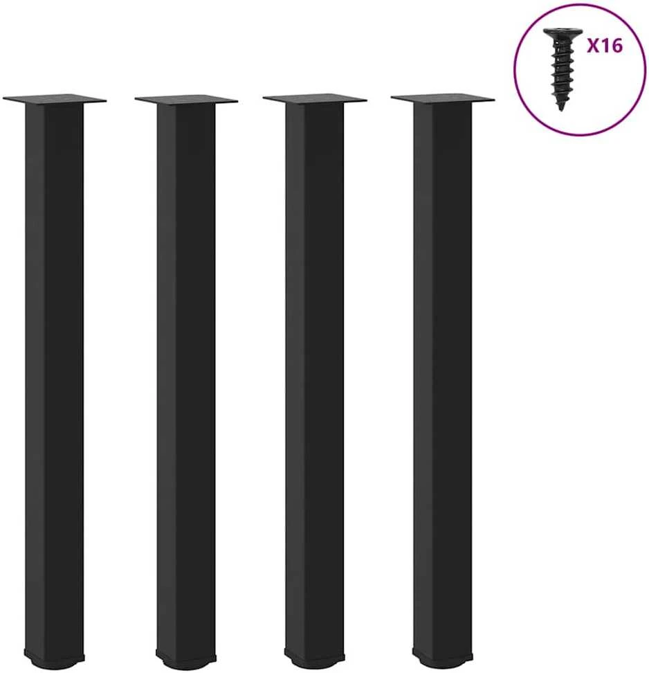 Baro stalo kojos, 4 vnt., juodos, 100-102 cm, plienas
