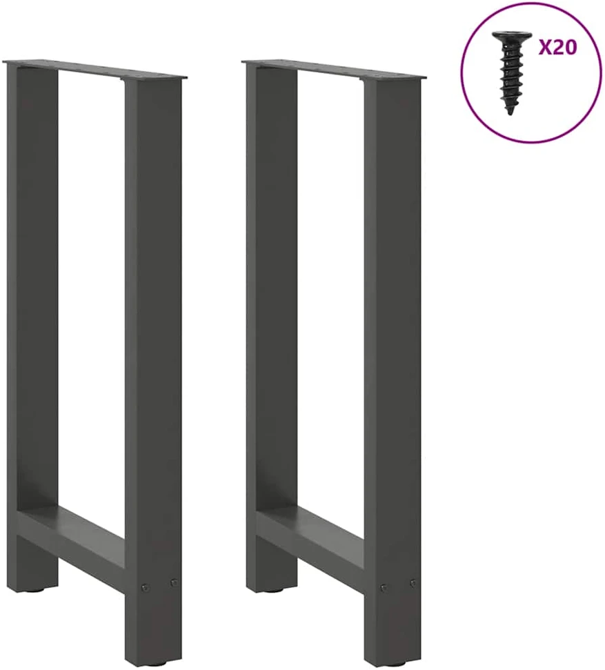 Kavos staliuko kojelės, antracito, 2 vnt., 40x(90-91)cm