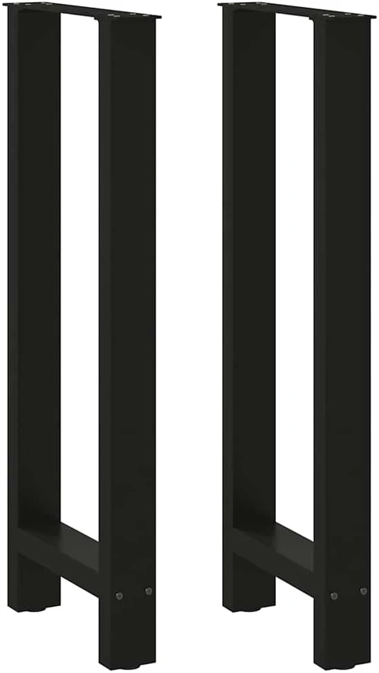 Baro stalo kojos, juodos, 2 vnt., 40x(100-101) cm, plienas