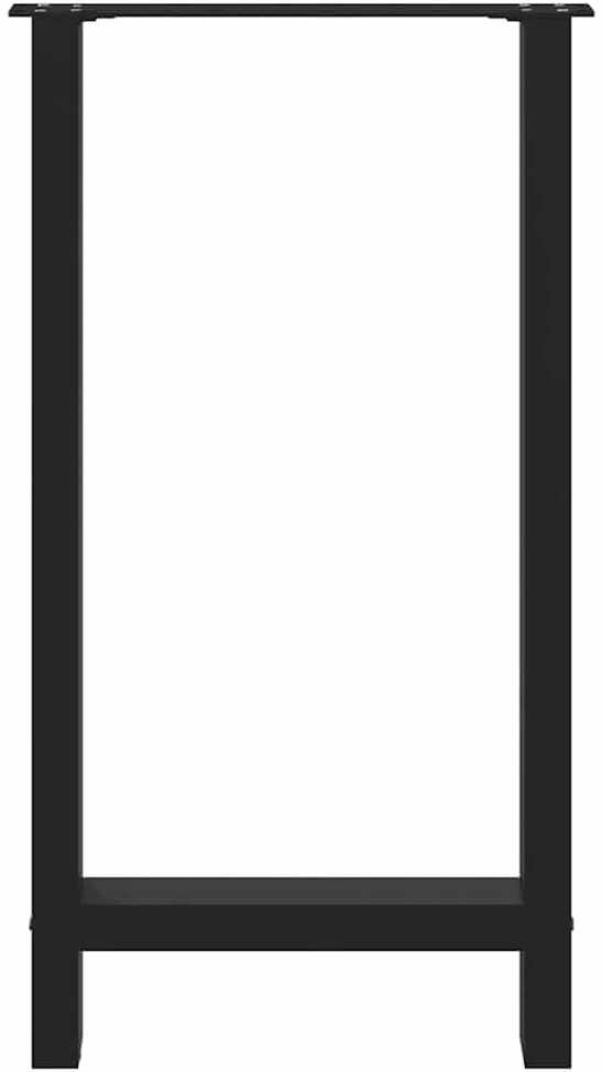 Kavos staliuko kojelės, juoda, 2 vnt., 40x(90-91)cm, plienas