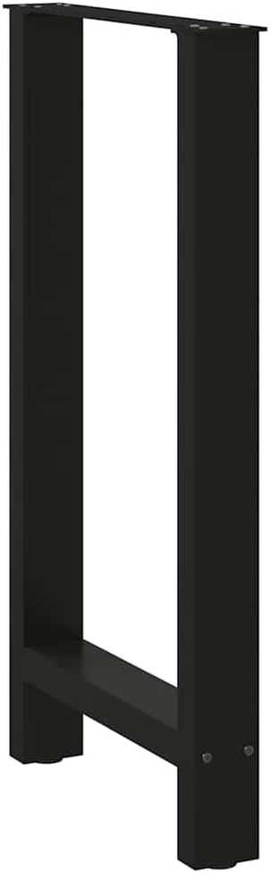 Kavos staliuko kojelės, juoda, 2 vnt., 40x(90-91)cm, plienas