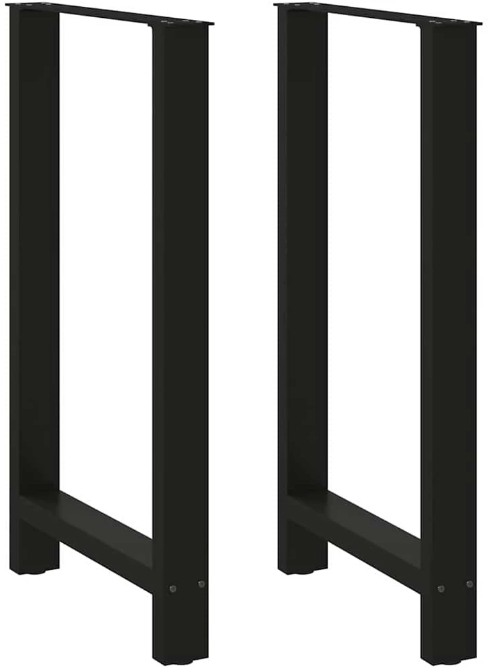 Baro stalo kojos, juodos, 2 vnt., 60x(100-101) cm, plienas