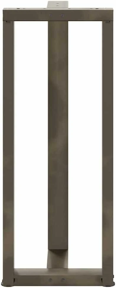 Baro stalo kojos, T formos, 2 vnt., juodos, 50x35x(100-101) cm, plienas