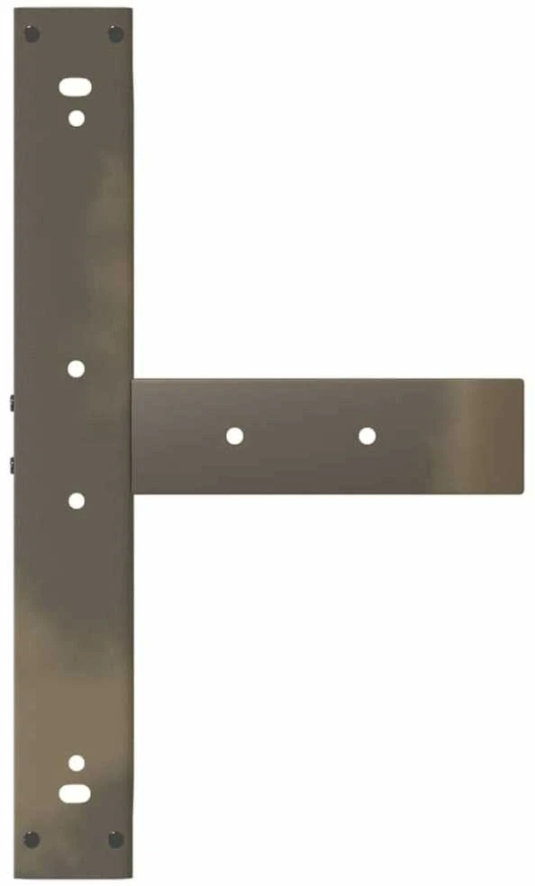 Baro stalo kojos, T formos, 2 vnt., juodos, 60x35x(100-101) cm, plienas