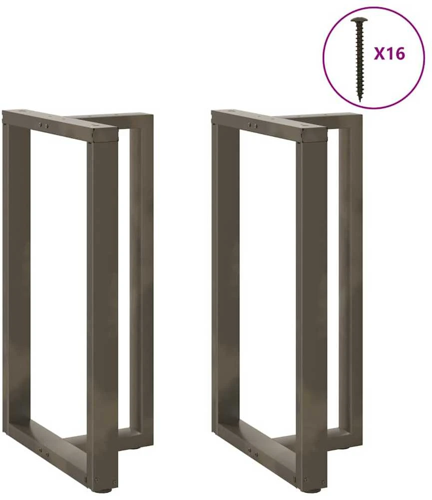 Baro stalo kojos, T formos, 2 vnt., juodos, 60x35x(100-101) cm, plienas