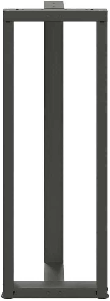 Baro stalo kojos, T formos, 2 vnt., antracito spalvos, 40x35x(110-111) cm, plienas