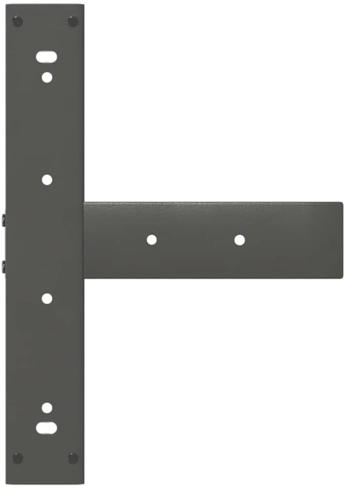 Baro stalo kojos, T formos, 2 vnt., antracito spalvos, 40x35x(110-111) cm, plienas