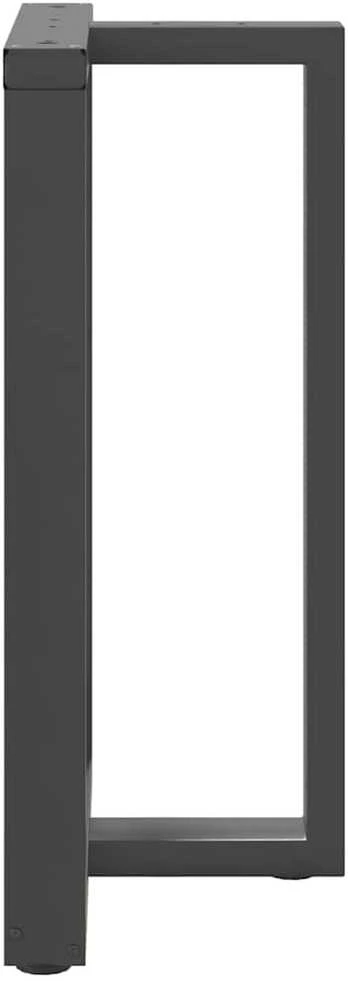 Baro stalo kojos, T formos, 2 vnt., antracito spalvos, 60x35x(90-91) cm, plienas