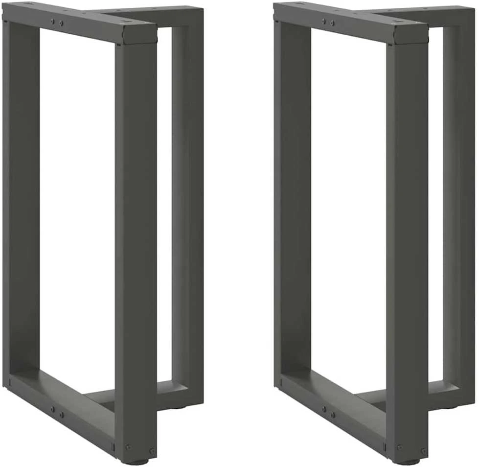 Baro stalo kojos, T formos, 2 vnt., antracito spalvos, 60x35x(90-91) cm, plienas