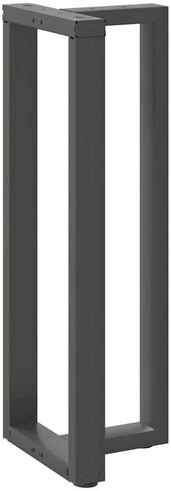 Baro stalo kojos, T formos, 2 vnt., antracito spalvos, 40x35x(110-111) cm, plienas
