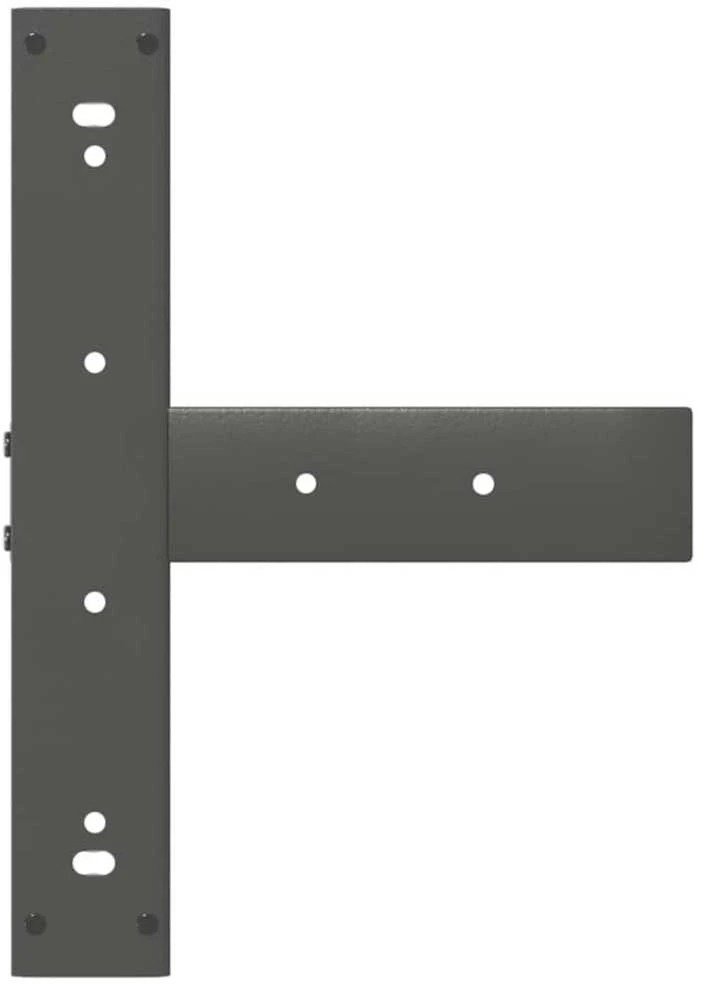 Baro stalo kojos, T formos, 2 vnt., antracito spalvos, 40x35x(110-111) cm, plienas