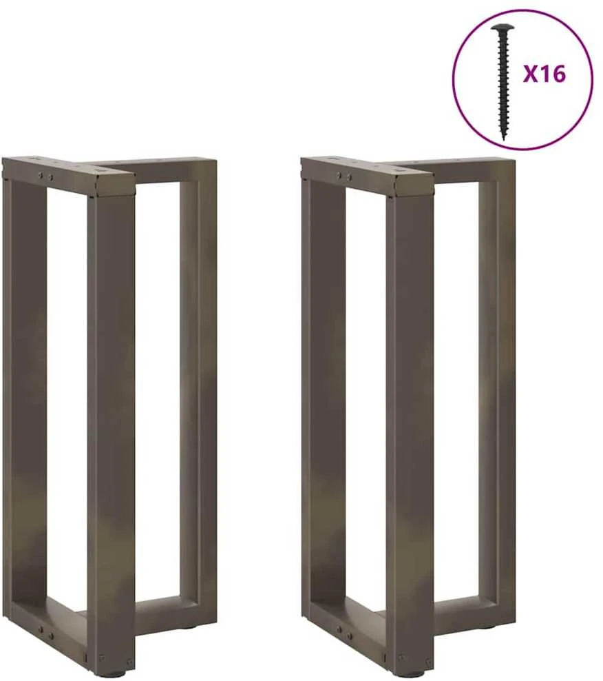Baro stalo kojos, T formos, 2 vnt., juodos, 40x35x(90-91) cm, plienas