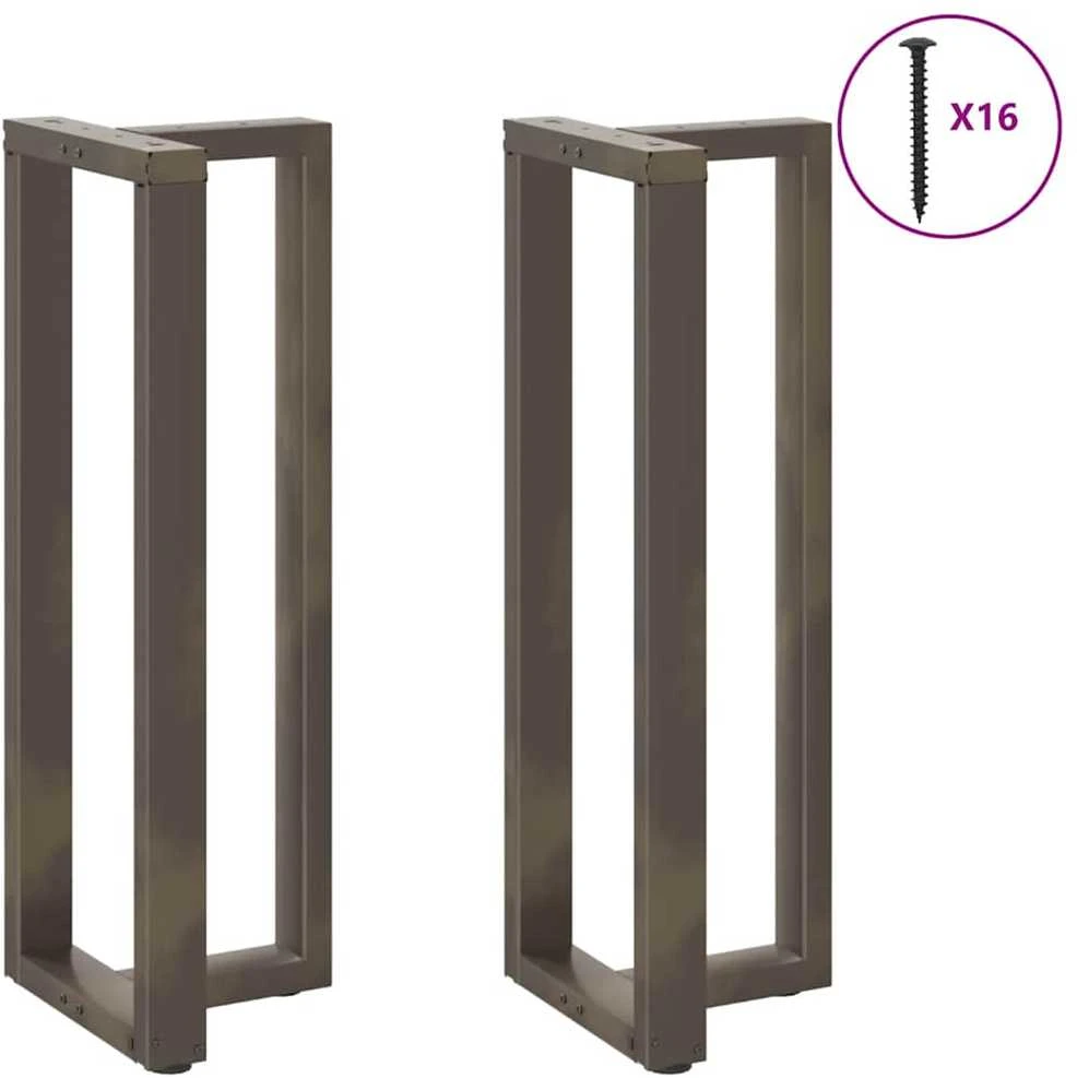 Baro stalo kojos, T formos, 2 vnt., juodos, 40x35x(110-111) cm, plienas
