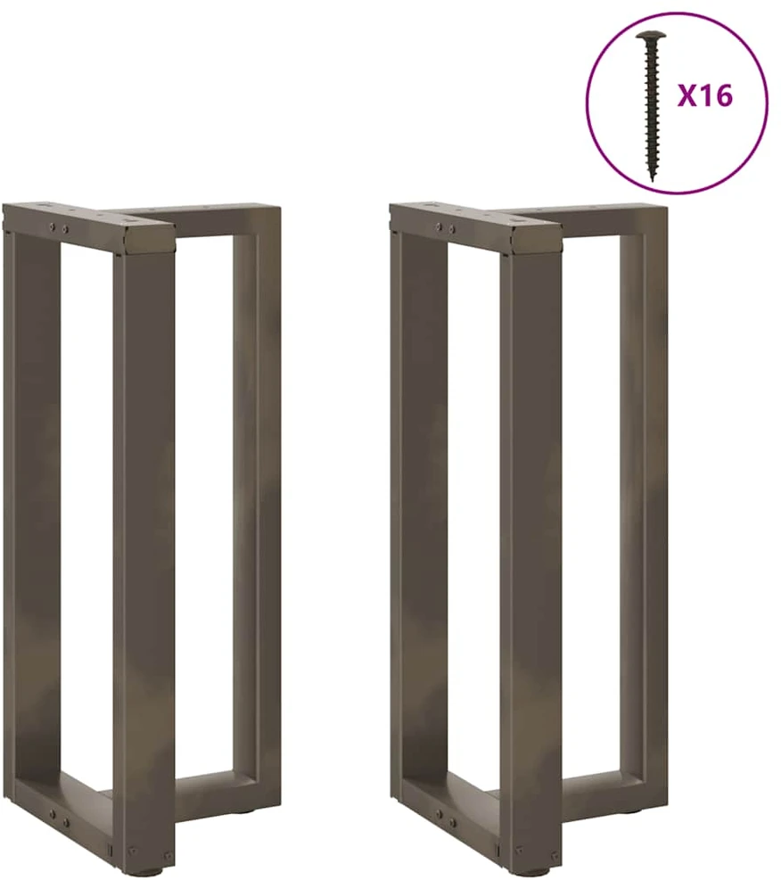 Baro stalo kojos, T formos, 2 vnt., juodos, 50x35x(90-91) cm, plienas