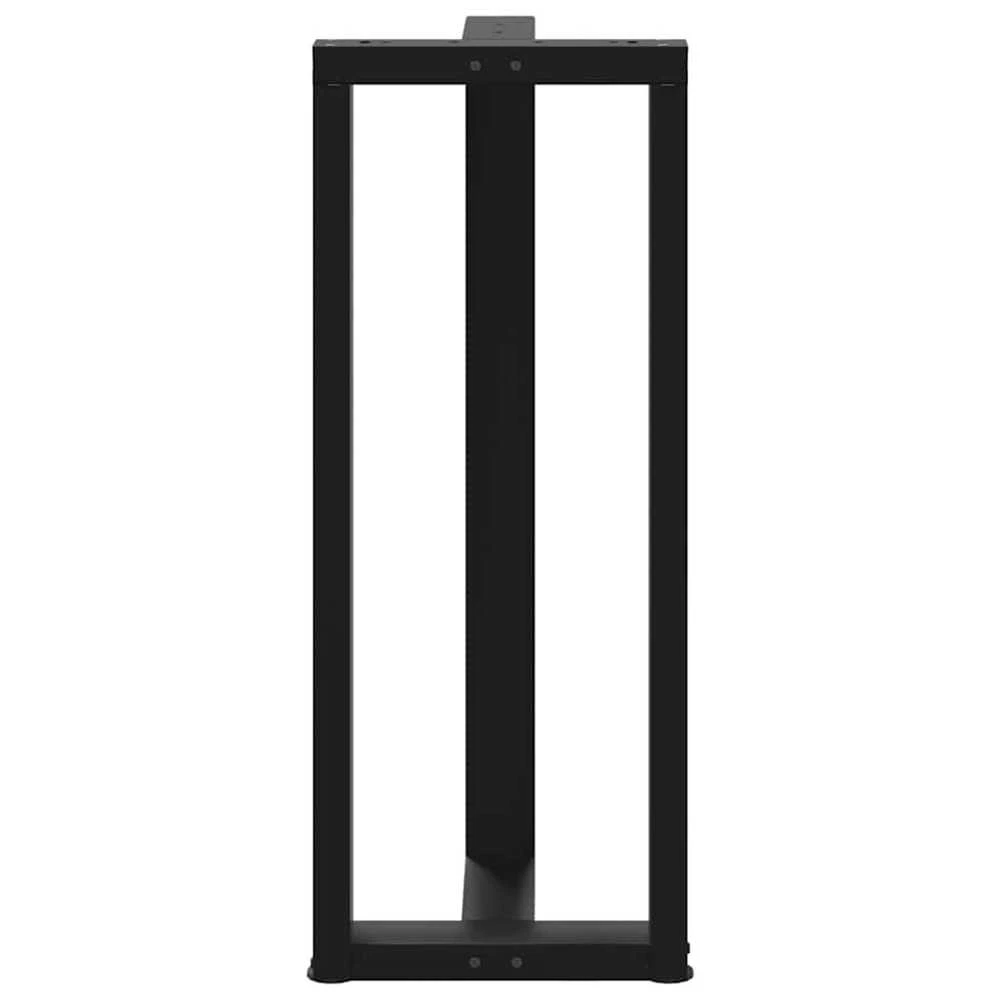 Baro stalo kojos, T formos, 2 vnt., juodos, 40x35x(100-101) cm, plienas