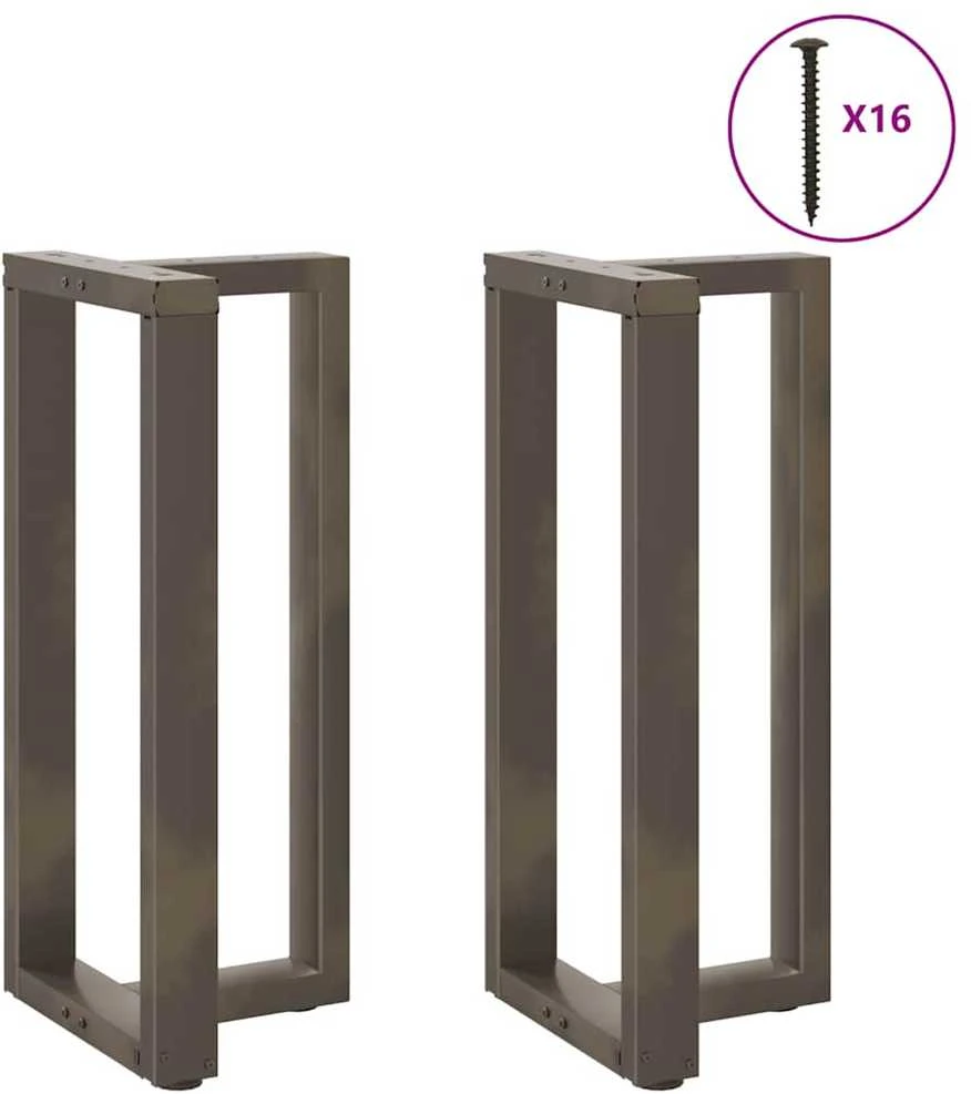 Baro stalo kojos, T formos, 2 vnt., juodos, 50x35x(90-91) cm, plienas