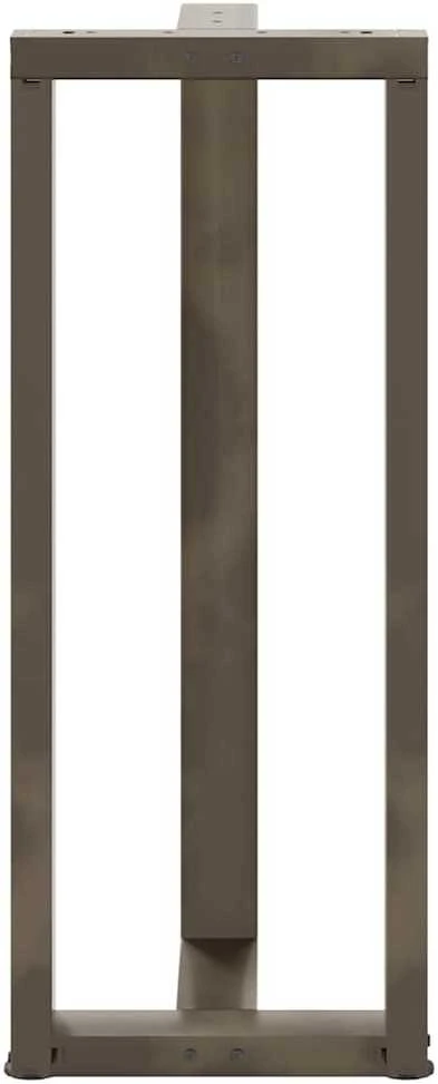 Baro stalo kojos, T formos, 2 vnt., juodos, 50x35x(100-101) cm, plienas