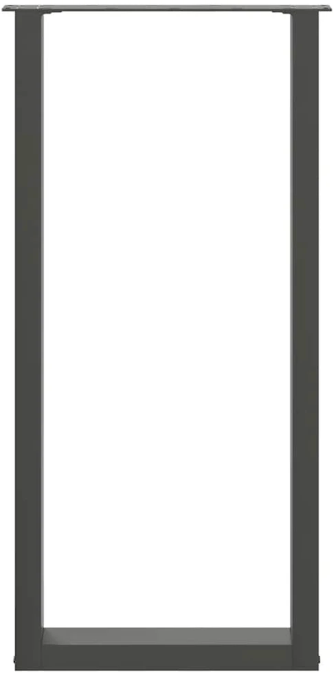 Baro stalo kojos, U formos, 2 vnt., antracito spalvos, 40x(100-101) cm, plienas