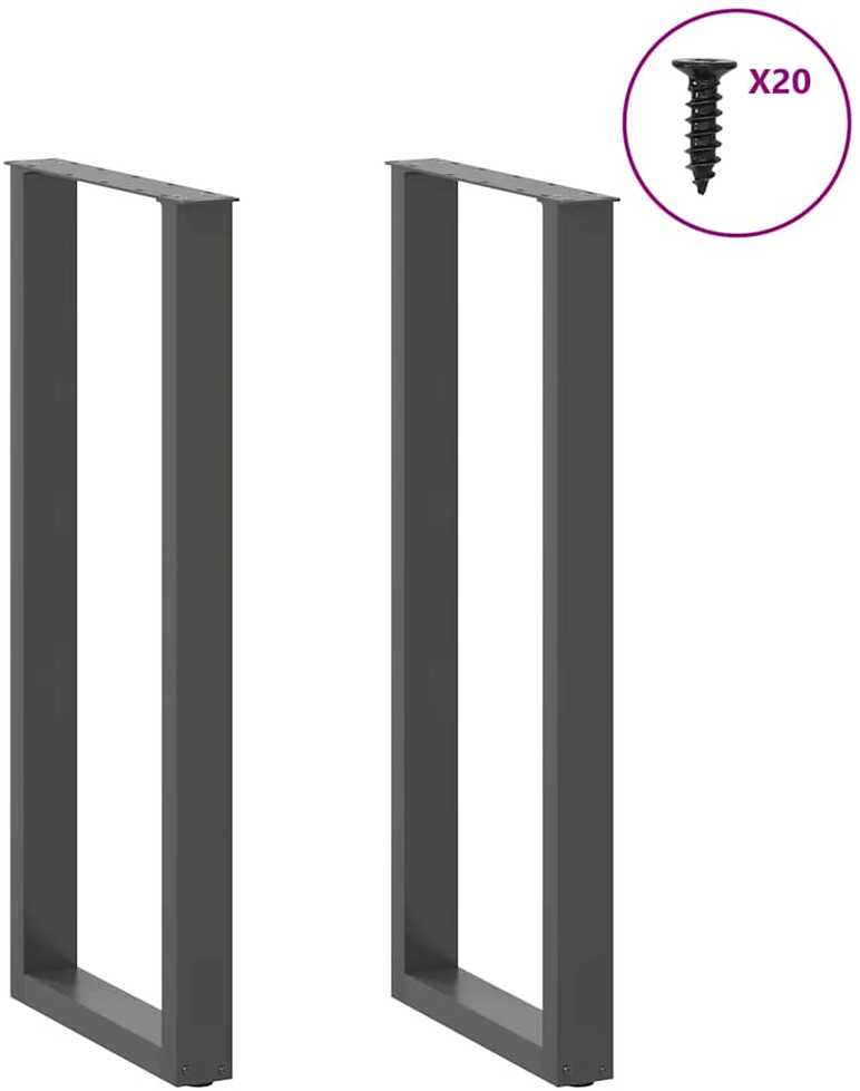 Kavos staliuko kojelės, U formos, 2 vnt., 40x(110-111) cm