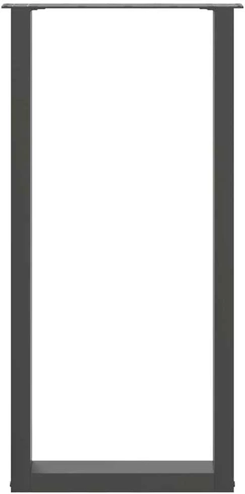 Baro stalo kojos, U formos, 2 vnt., antracito spalvos, 40x(100-101) cm, plienas