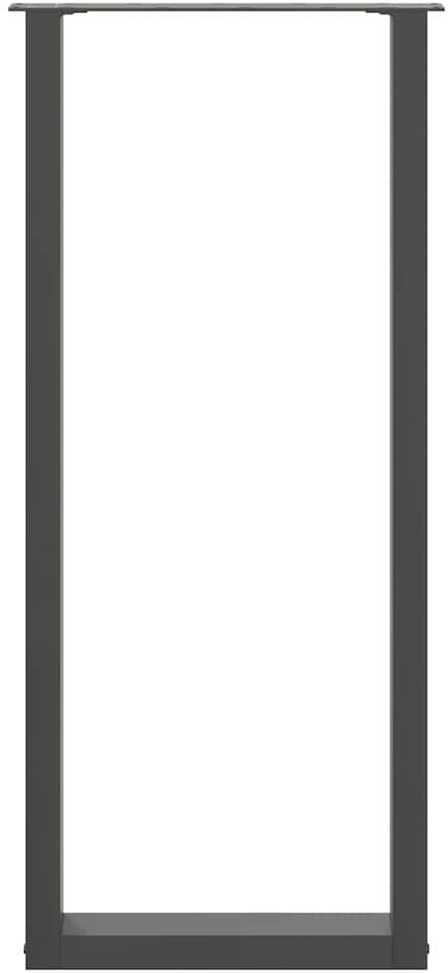 Baro stalo kojos, U formos, 2 vnt., antracito spalvos, 50x(110-111) cm, plienas