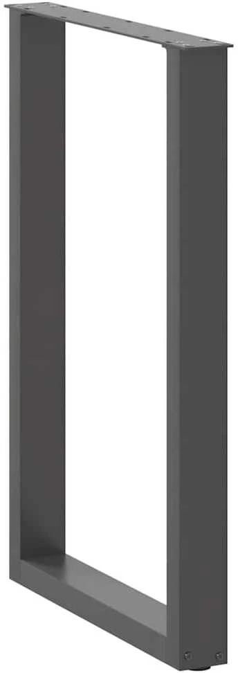 Baro stalo kojos, U formos, 2 vnt., antracito spalvos, 60x(90-91) cm, plienas