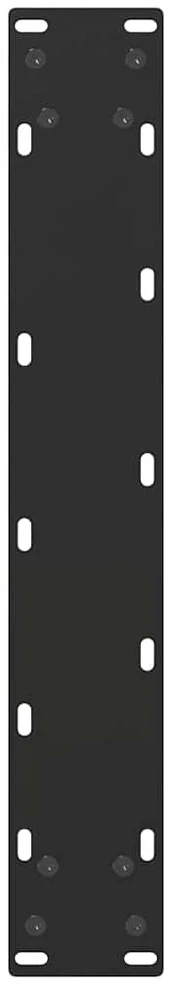 Kavos staliuko kojelės, U formos, 2 vnt., juoda, 50x(110-111)cm