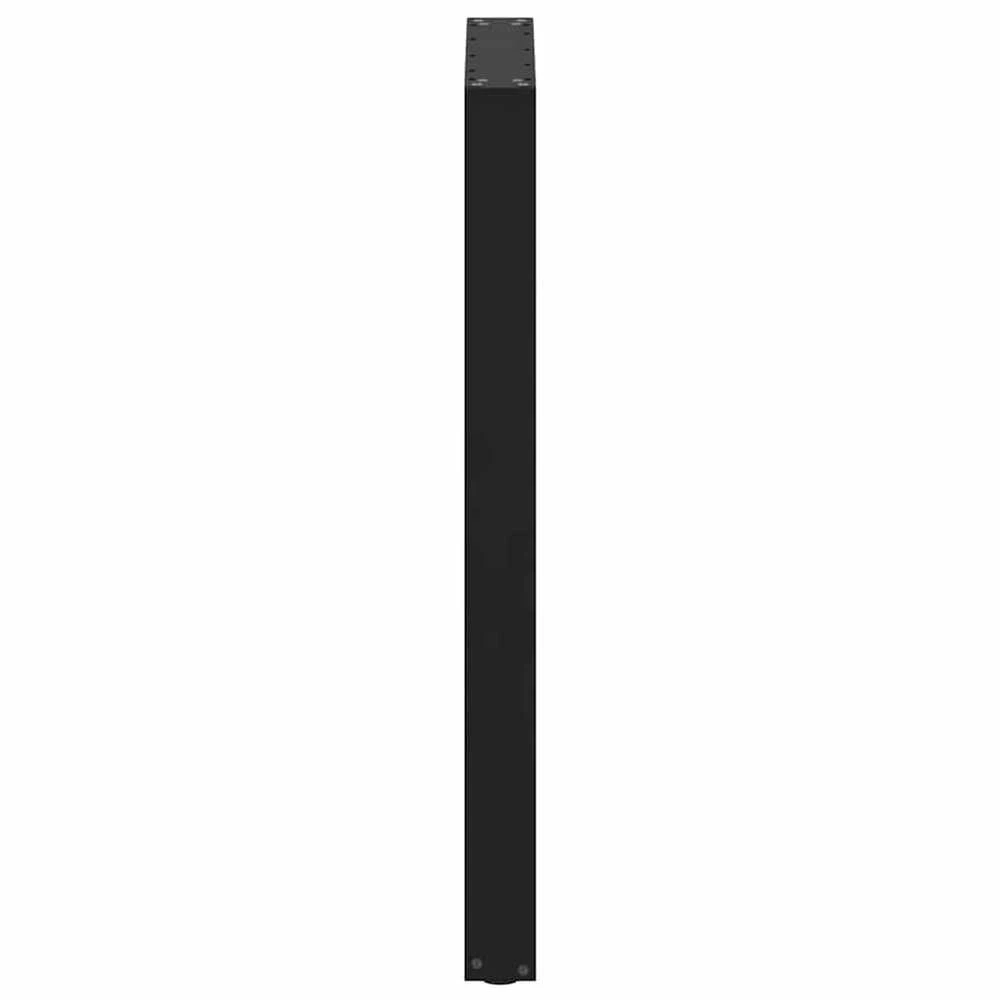 Kavos staliuko kojelės, U formos, 2 vnt., juoda, 60x(100-101)cm