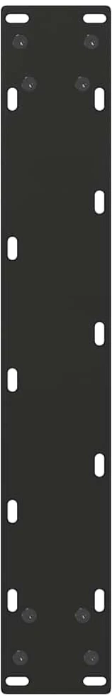 Kavos staliuko kojelės, U formos, 2 vnt., juoda, 40x(110-111)cm
