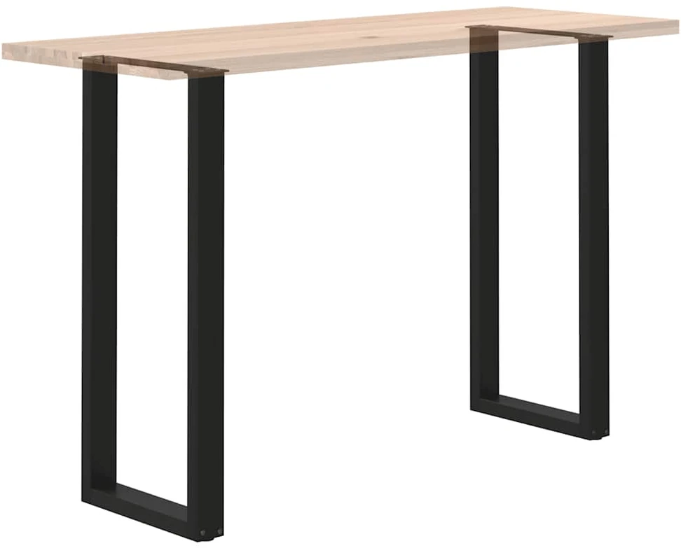 Kavos staliuko kojelės, U formos, 2 vnt., juoda, 50x(110-111)cm