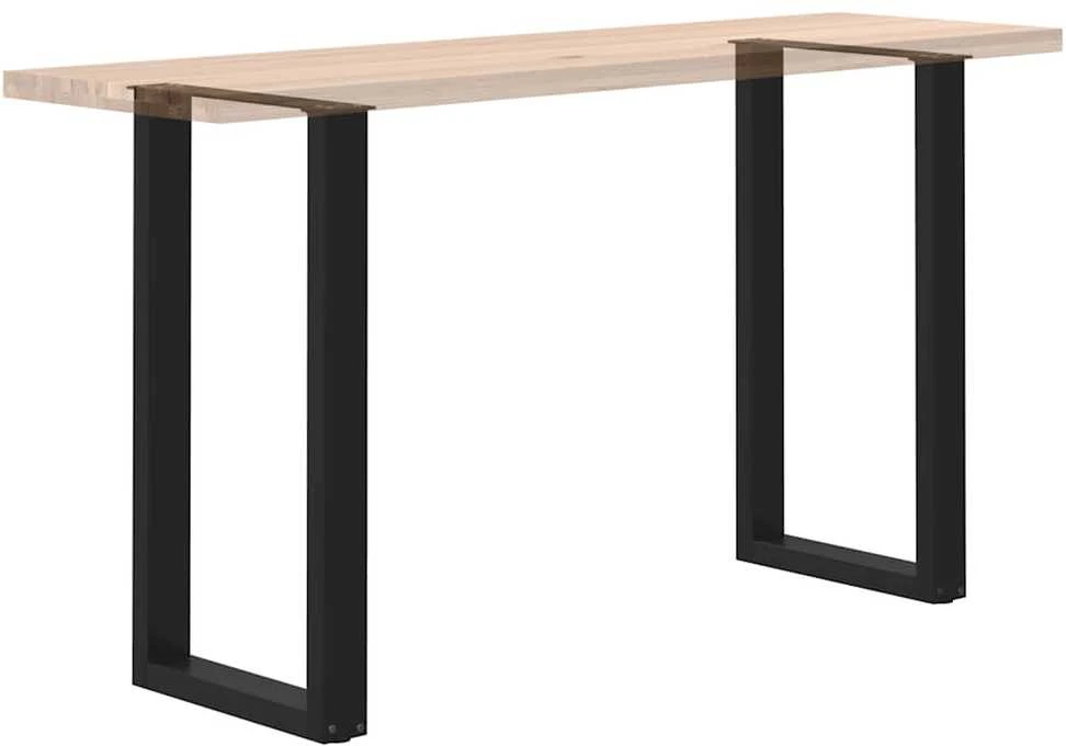 Kavos staliuko kojelės, U formos, 2 vnt., juoda, 40x(90-91) cm