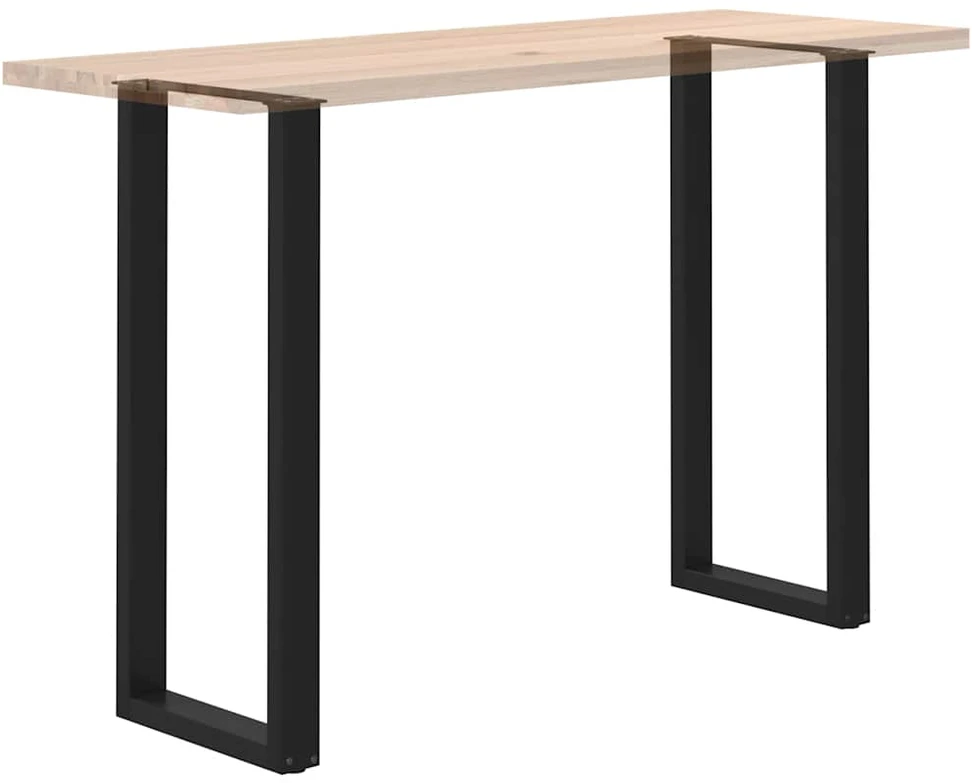 Kavos staliuko kojelės, U formos, 2 vnt., juoda, 40x(110-111)cm