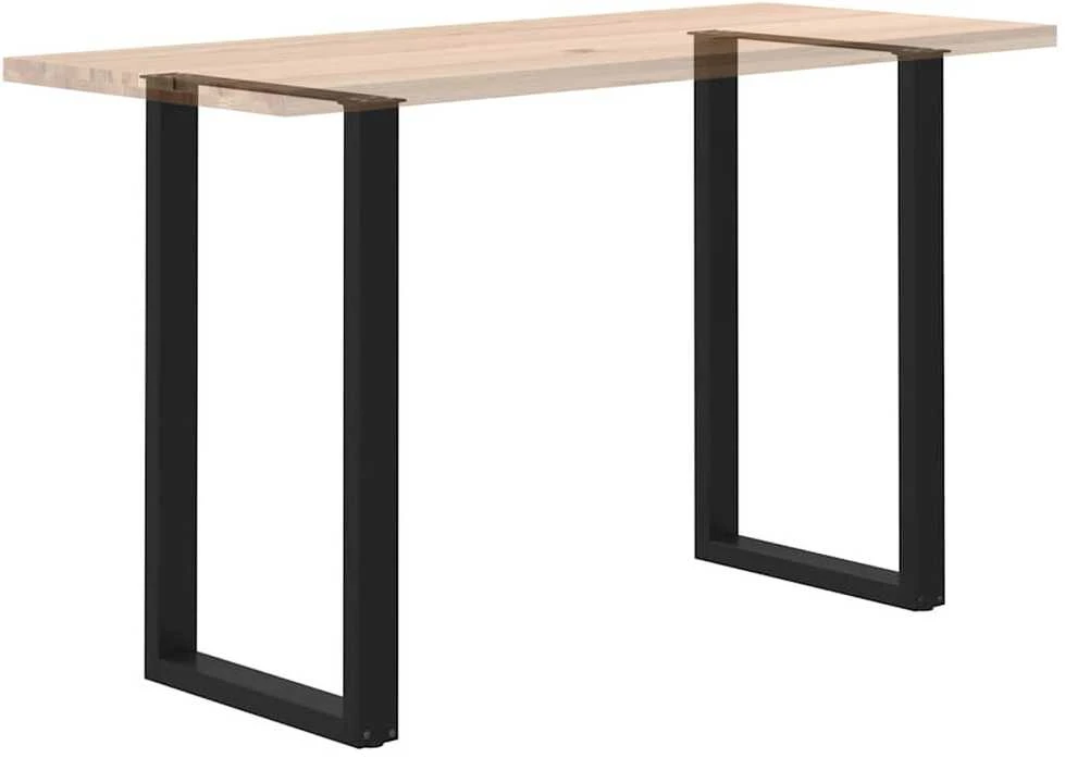 Kavos staliuko kojelės, U formos, 2 vnt., juoda, 60x(100-101)cm