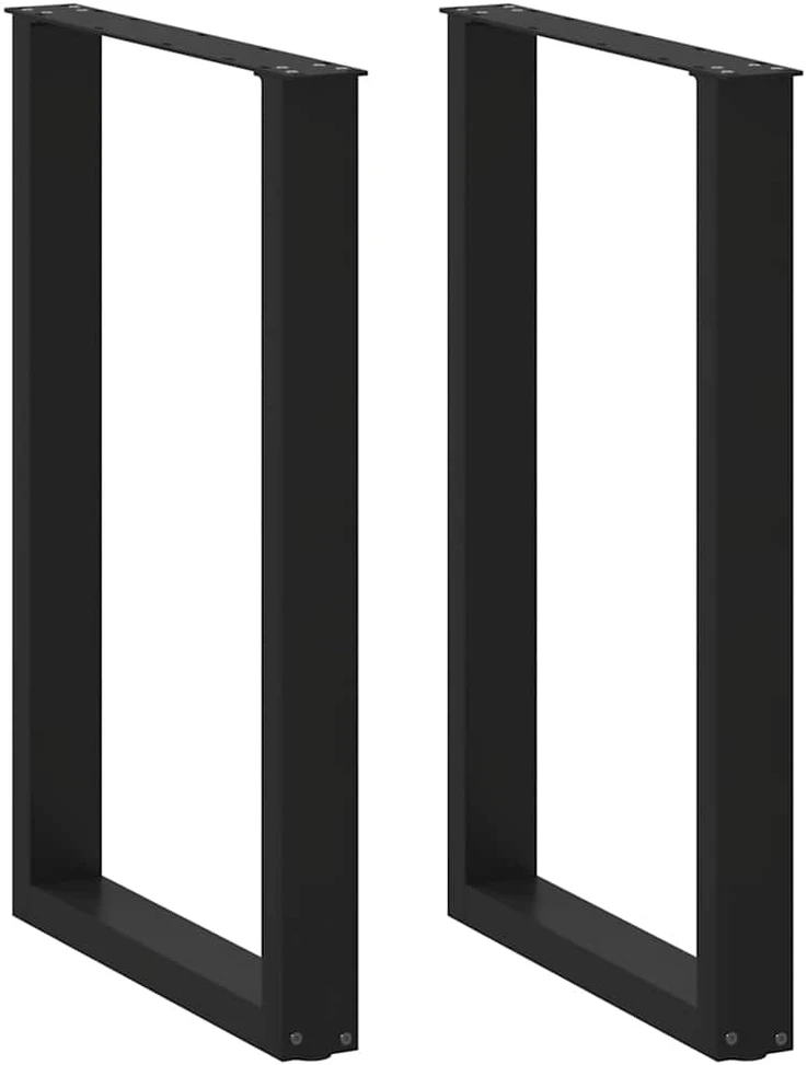 Baro stalo kojos, U formos, 2 vnt., juodos, 60x(90-91) cm, plienas