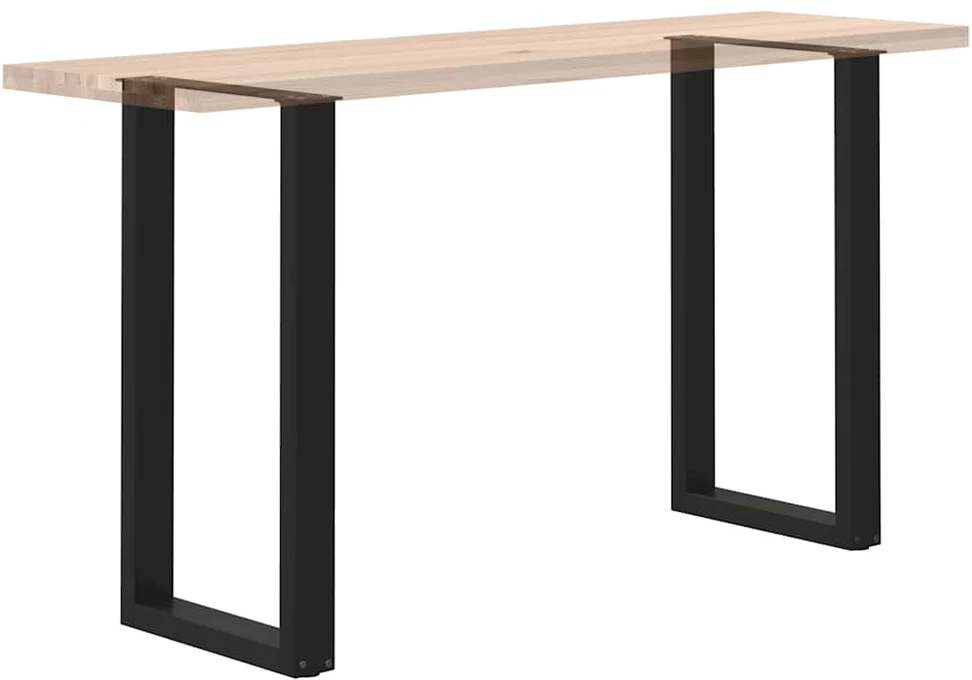 Kavos staliuko kojelės, U formos, 2 vnt., juoda, 40x(90-91) cm