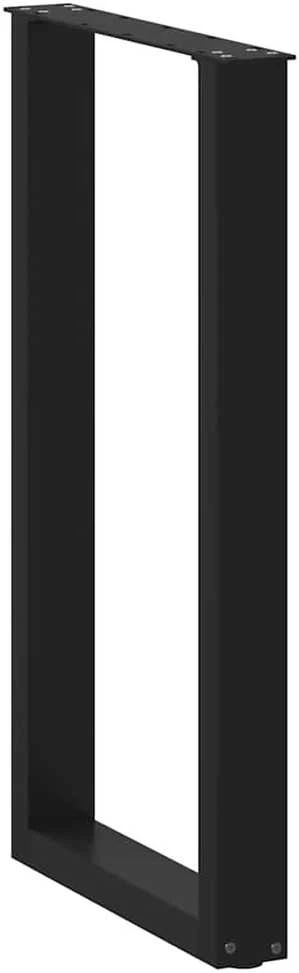 Kavos staliuko kojelės, U formos, 2 vnt., juoda, 40x(90-91) cm