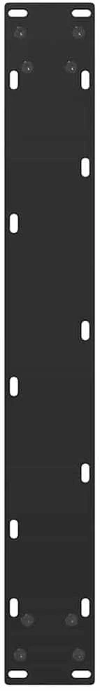 Kavos staliuko kojelės, U formos, 2 vnt., juoda, 60x(100-101)cm