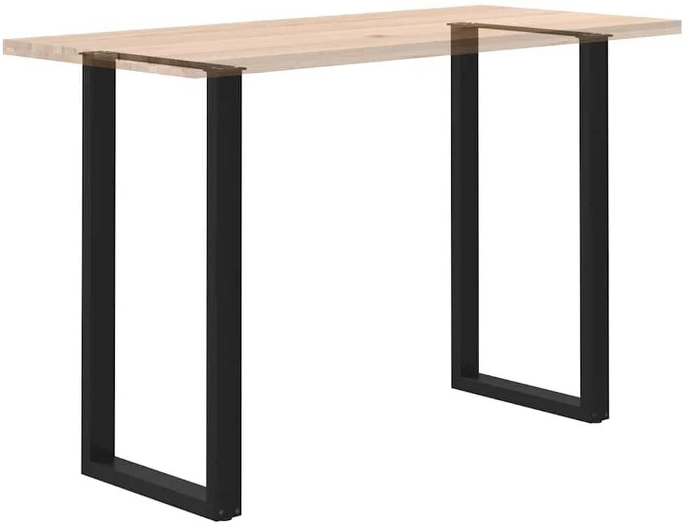 Kavos staliuko kojelės, U formos, 2 vnt., juoda, 60x(110-111)cm