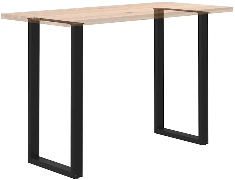 Kavos staliuko kojelės, U formos, 2 vnt., juoda, 60x(110-111)cm