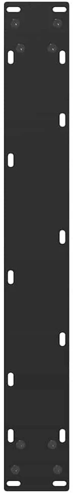 Kavos staliuko kojelės, U formos, 2 vnt., juoda, 60x(110-111)cm