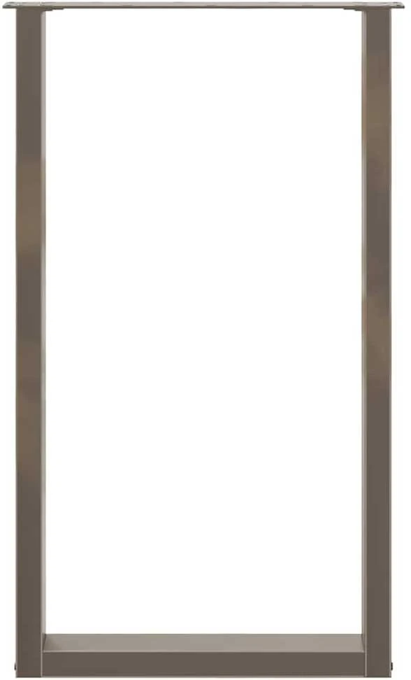 Baro stalo kojos, U formos, 2 vnt., natūralus plienas, 60x(100-101) cm, plienas