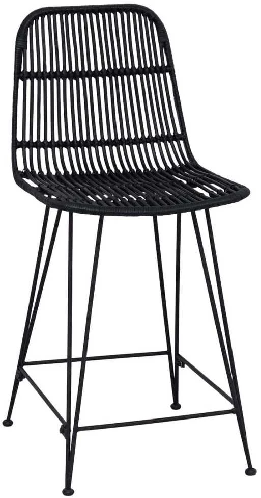 Baro taburetė 2 vnt. Juoda 44 x 54 x 96 cm Ratana ir Plienas