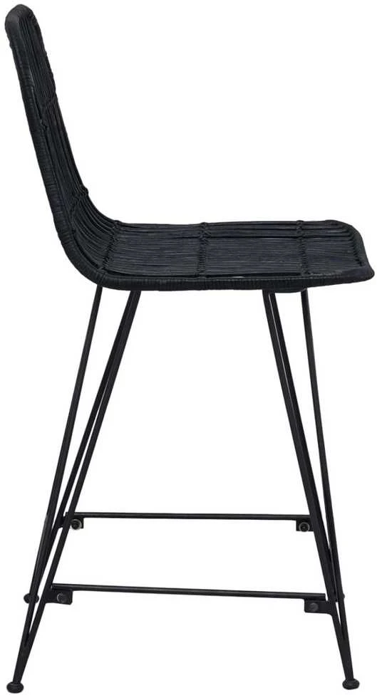 Baro taburetė 2 vnt. Juoda 44 x 54 x 96 cm Ratana ir Plienas
