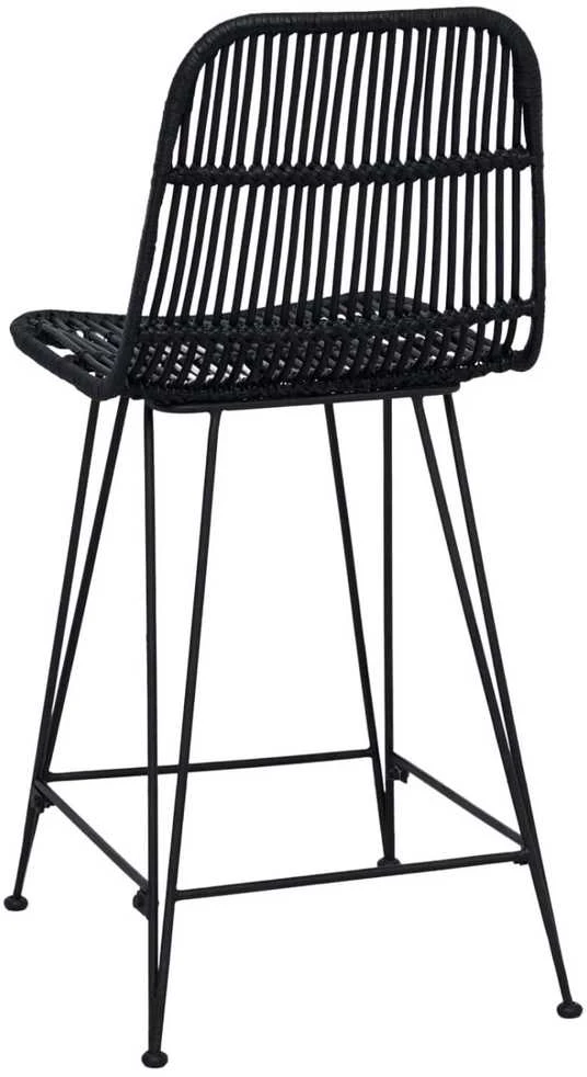 Baro taburetė 2 vnt. Juoda 44 x 54 x 96 cm Ratana ir Plienas