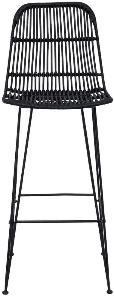Baro taburetė 2 vnt. Juoda 44 x 55 x 109 cm Ratana ir Plienas