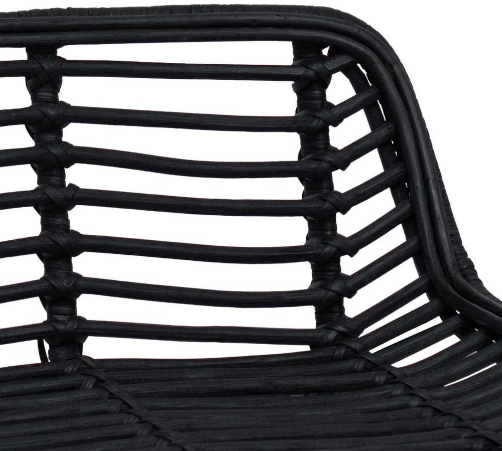 Baro taburetė 2 pcs Juodas 44 x 46 x 91 cm Ratana ir Plienas