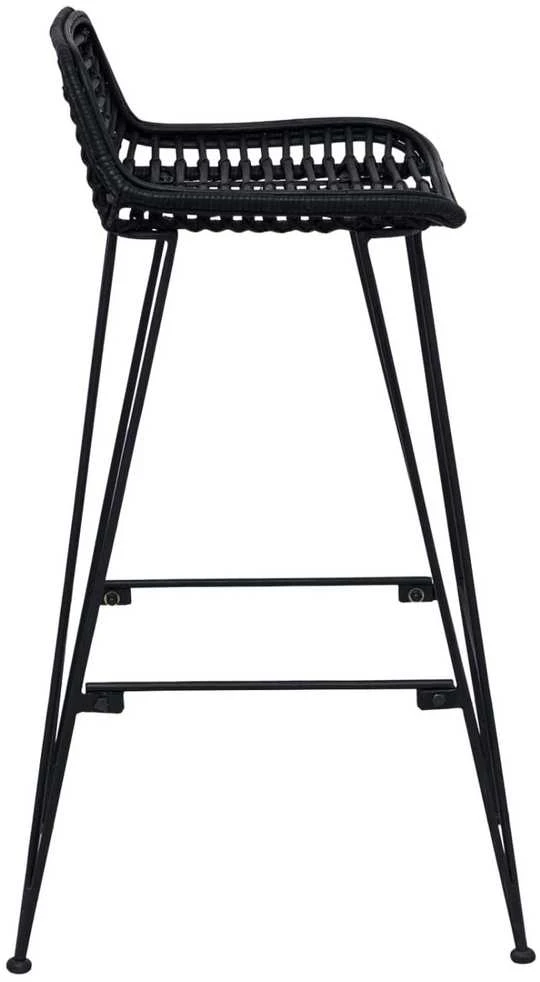 Baro taburetė 2 pcs Juodas 44 x 46 x 91 cm Ratana ir Plienas